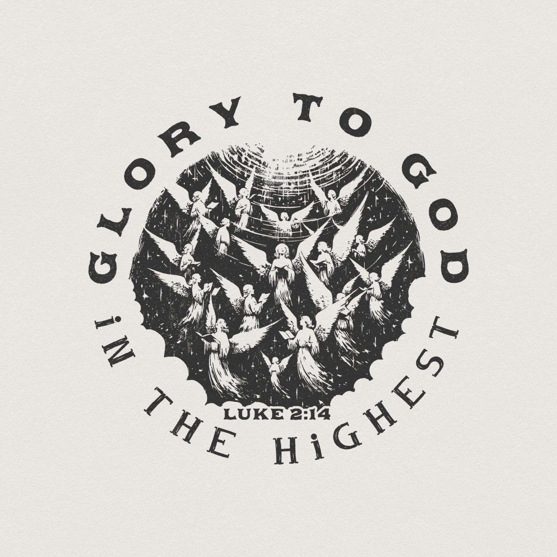 Glory to God PNG, Jesus Christmas Sublimation - 300 DPI Design for T-Shirt