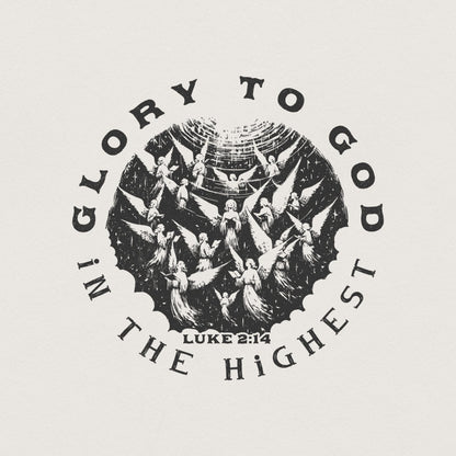 Glory to God PNG, Jesus Christmas Sublimation - 300 DPI Design for T-Shirt