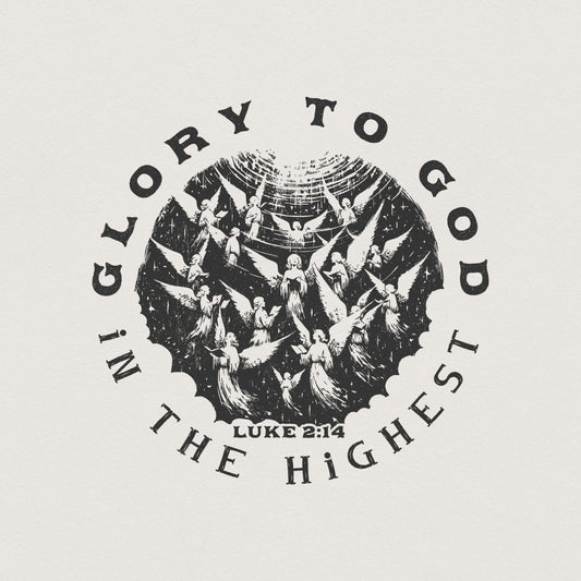 Glory to God PNG, Jesus Christmas Sublimation - 300 DPI Design for T-Shirt