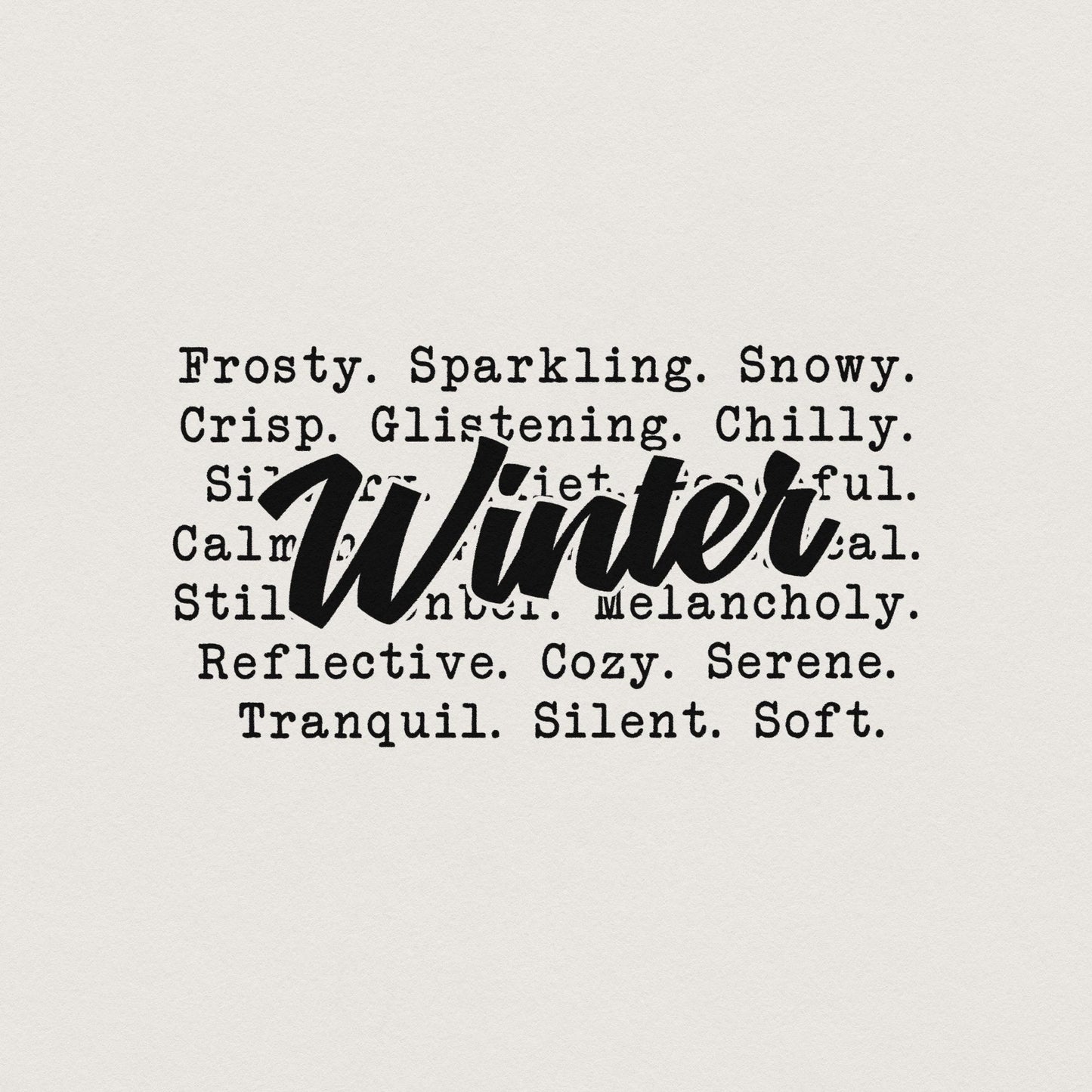 Winter Words PNG, Cozy Sweaters - 300 DPI Design for T-Shirt