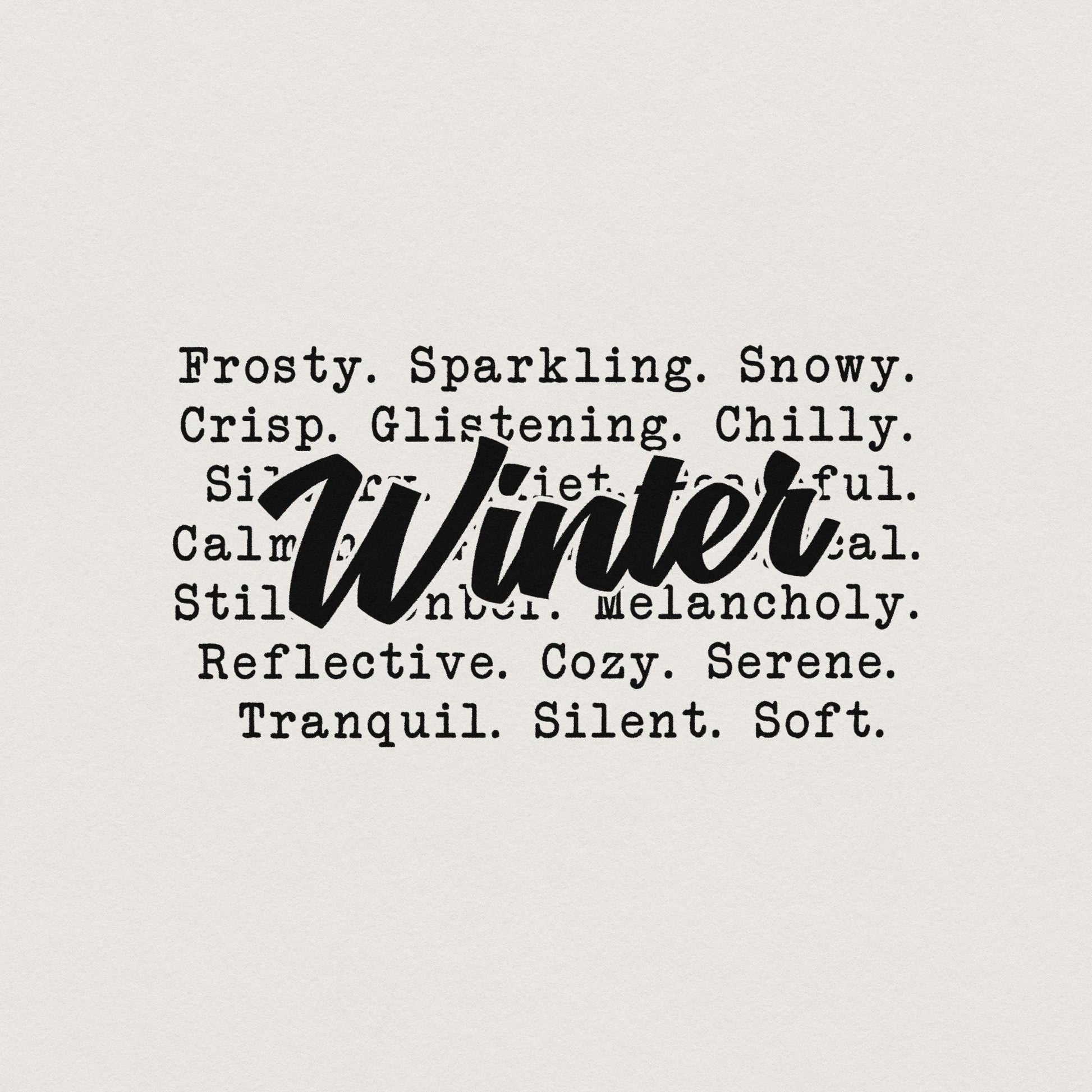 Winter Words PNG, Cozy Sweaters - 300 DPI Design for T-Shirt