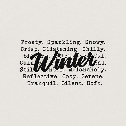 Winter Words PNG, Cozy Sweaters - 300 DPI Design for T-Shirt