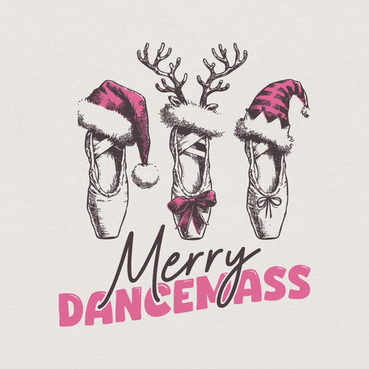 Merry Dancemas PNG, Christmas Ballet - 300 DPI Design for T-Shirt