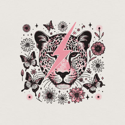 Snow Leopard PNG, Retro Sublimation - 300 DPI Design for T-Shirt