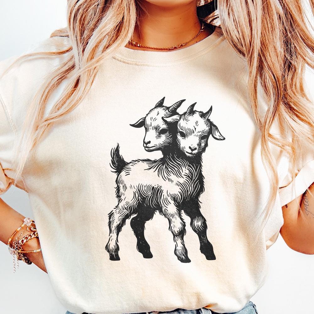Dark Goat Clipart, Trippy Goat PNG - 300 DPI Design for T-Shirt