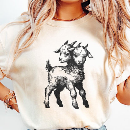 Dark Goat Clipart, Trippy Goat PNG - 300 DPI Design for T-Shirt