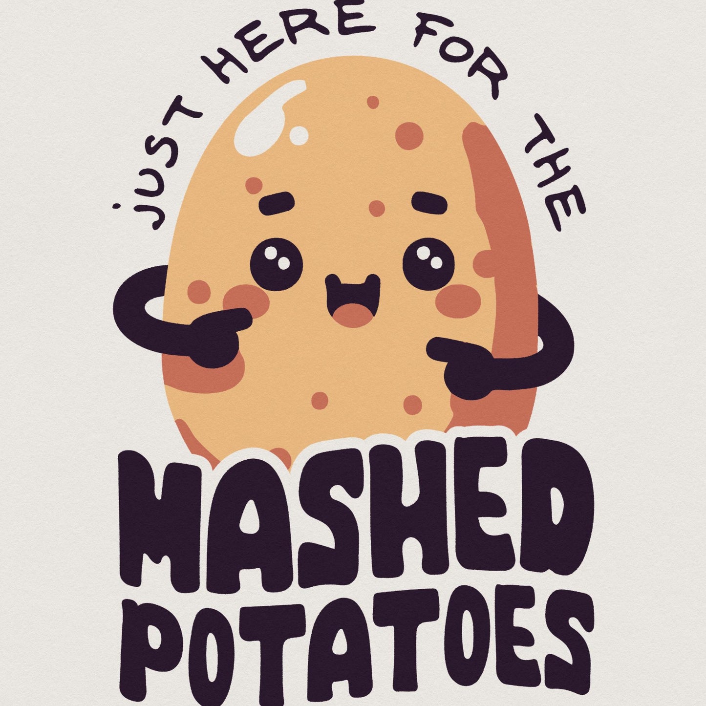 Funny Mashed Potatoes Sublimation Design, Retro Fall Vibes - 300 DPI