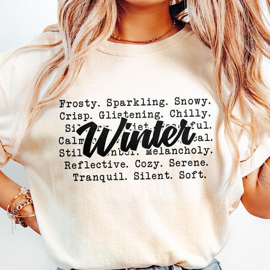 Winter Words PNG, Cozy Sweaters - 300 DPI Design for T-Shirt