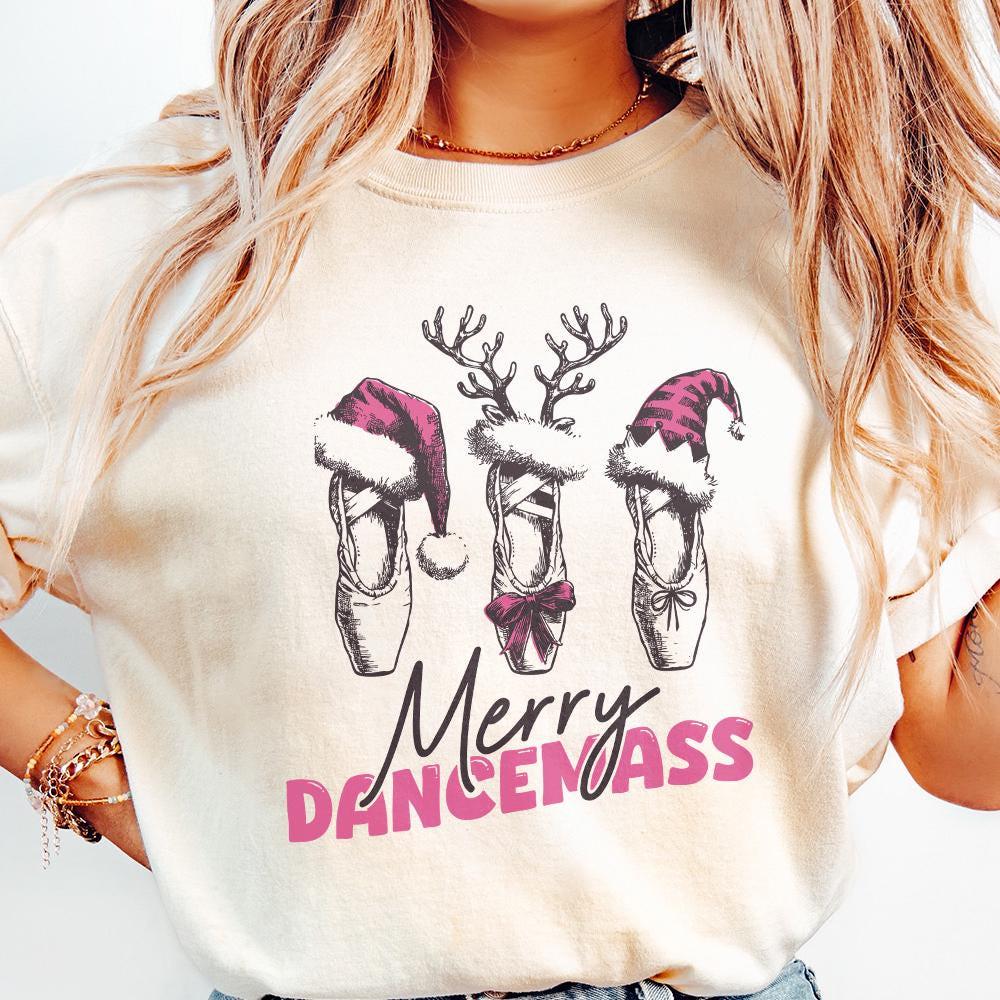 Merry Dancemas PNG, Christmas Ballet - 300 DPI Design for T-Shirt