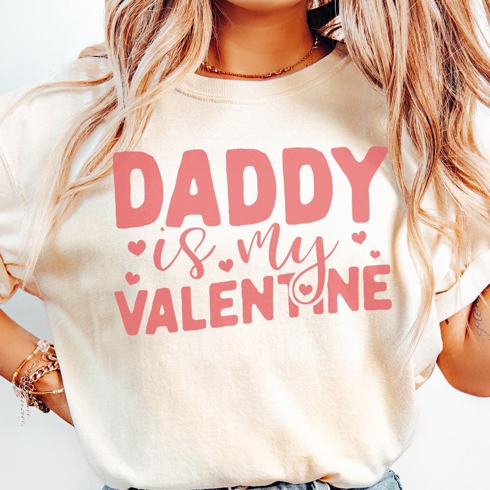 Daddy Valentine PNG, Valentines Day Sublimation Design - 300 DPI Design