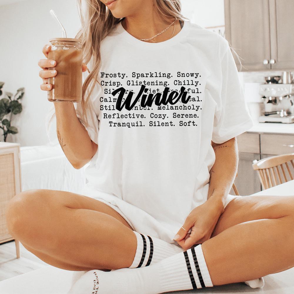 Winter Words PNG, Cozy Sweaters - 300 DPI Design for T-Shirt