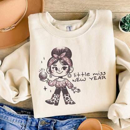 Little Miss New Year PNG, Sublimation Design - 300 DPI Design for T-Shirt