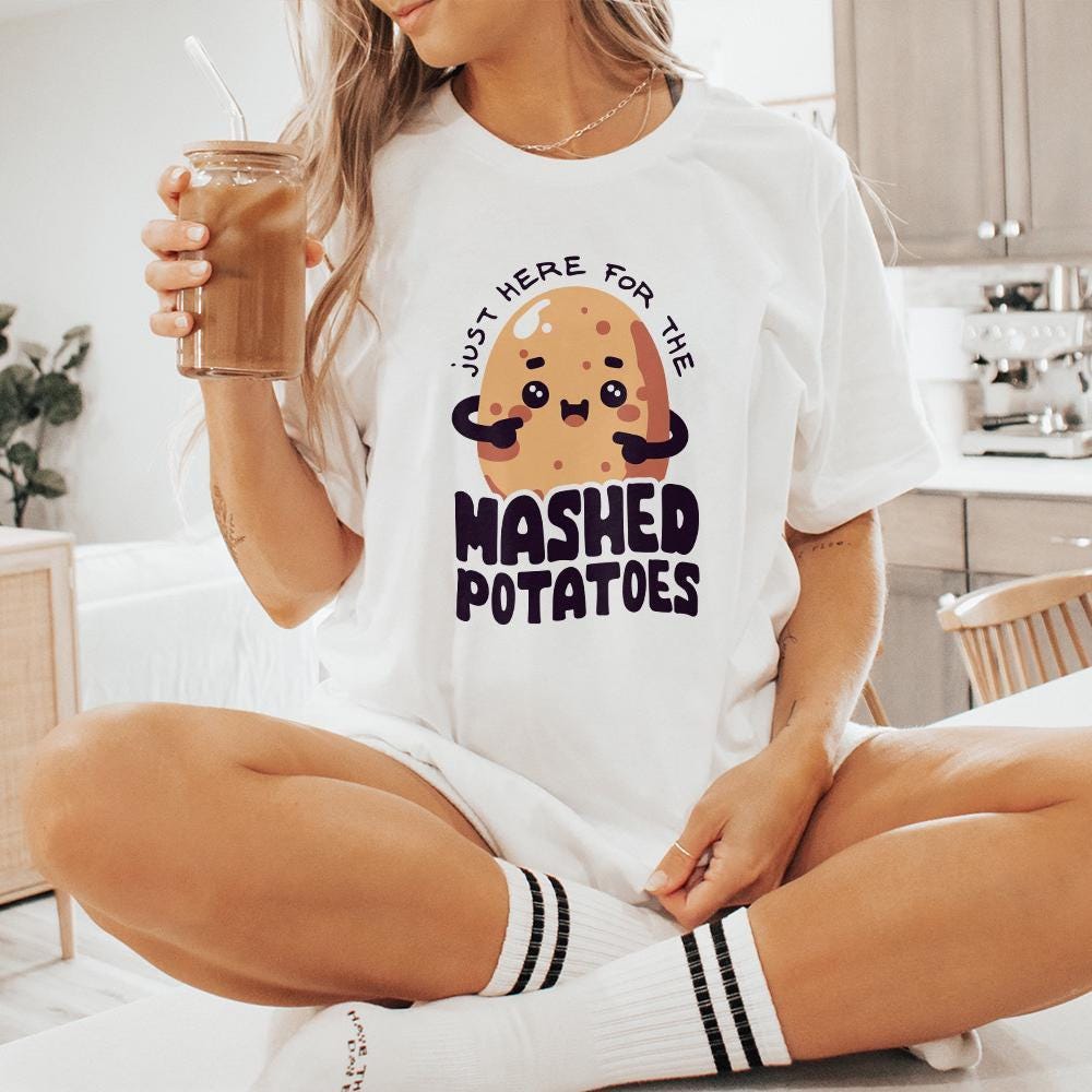 Funny Mashed Potatoes Sublimation Design, Retro Fall Vibes - 300 DPI