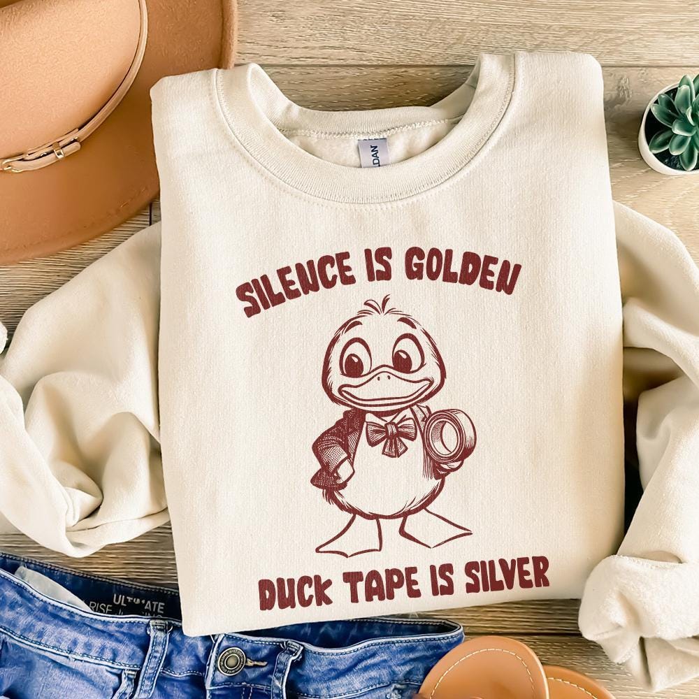 Silence is Golden Sarcastic png PNG, Duct Tape is Silver - 300 DPI Design
