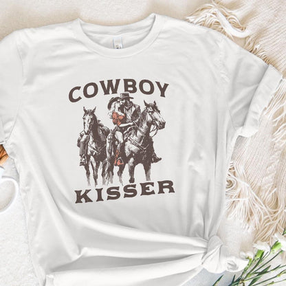 Western Valentine PNG, Cowboy Kisser PNG - 300 DPI Design for T-Shirt