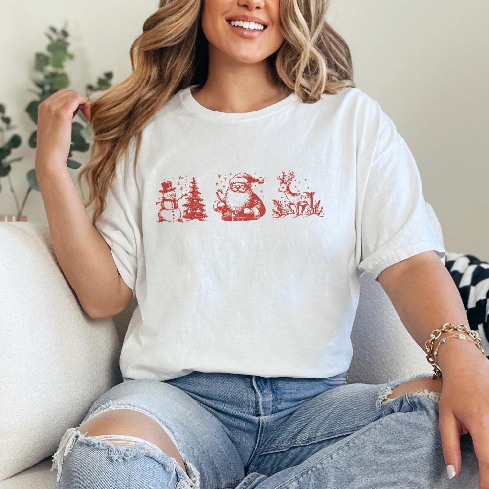 Retro Christmas PNG, Vintage Graphic png - 300 DPI Design for T-Shirt
