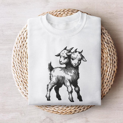 Dark Goat Clipart, Trippy Goat PNG - 300 DPI Design for T-Shirt