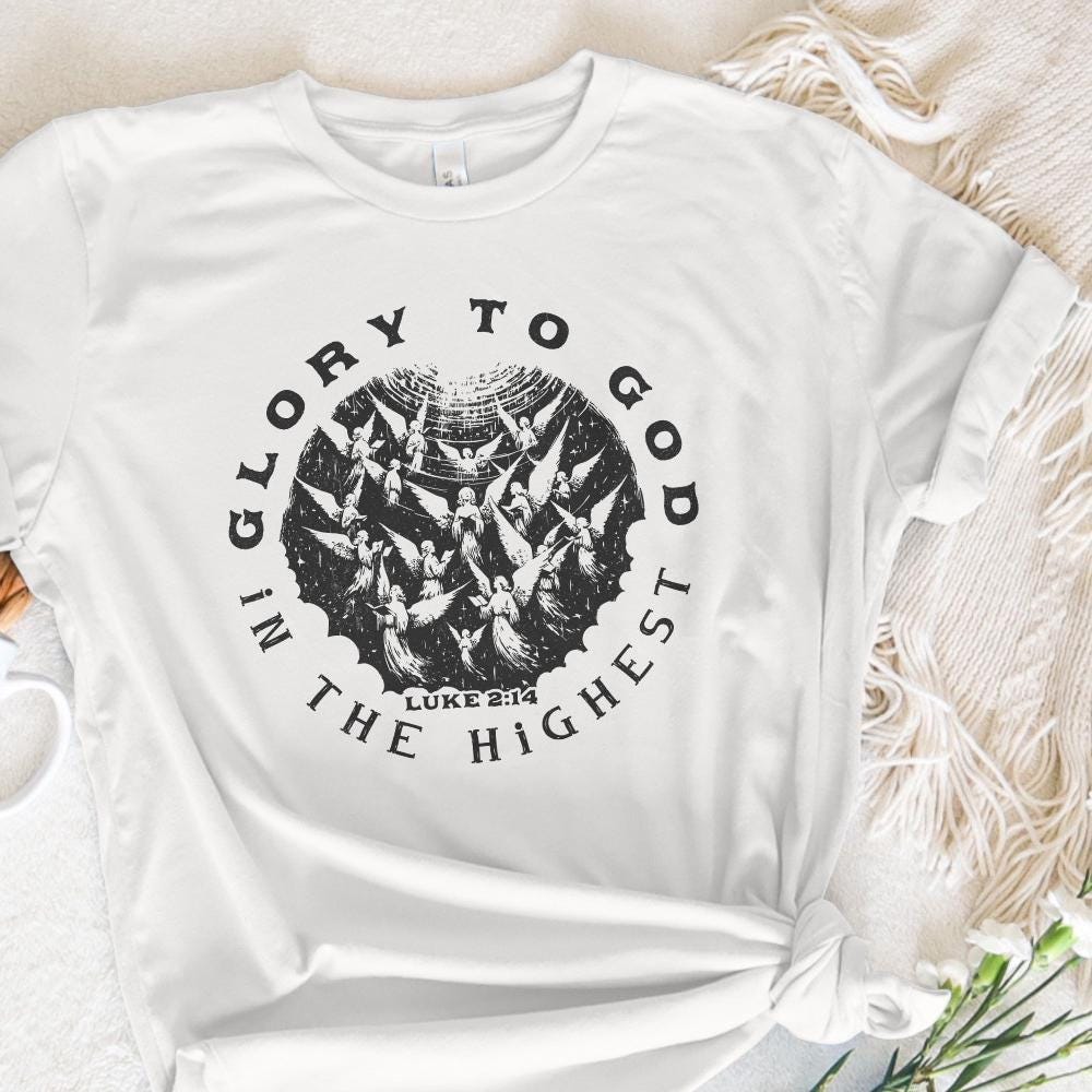 Glory to God PNG, Jesus Christmas Sublimation - 300 DPI Design for T-Shirt