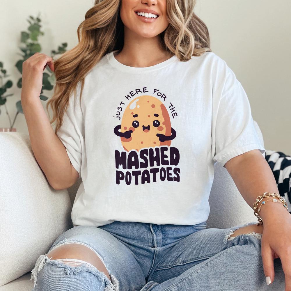 Funny Mashed Potatoes Sublimation Design, Retro Fall Vibes - 300 DPI