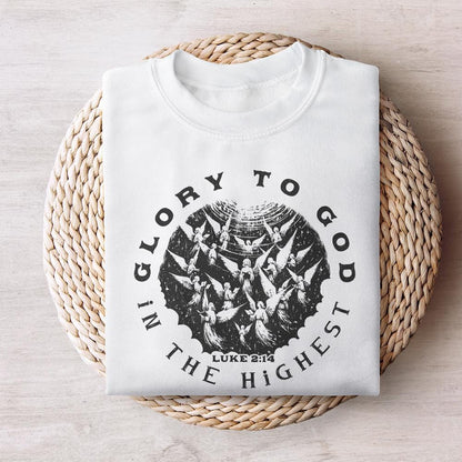 Glory to God PNG, Jesus Christmas Sublimation - 300 DPI Design for T-Shirt