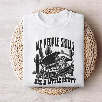 My People Skills Are Rusty PNG, Funny Skeleton - 300 DPI Design for T-Shirt