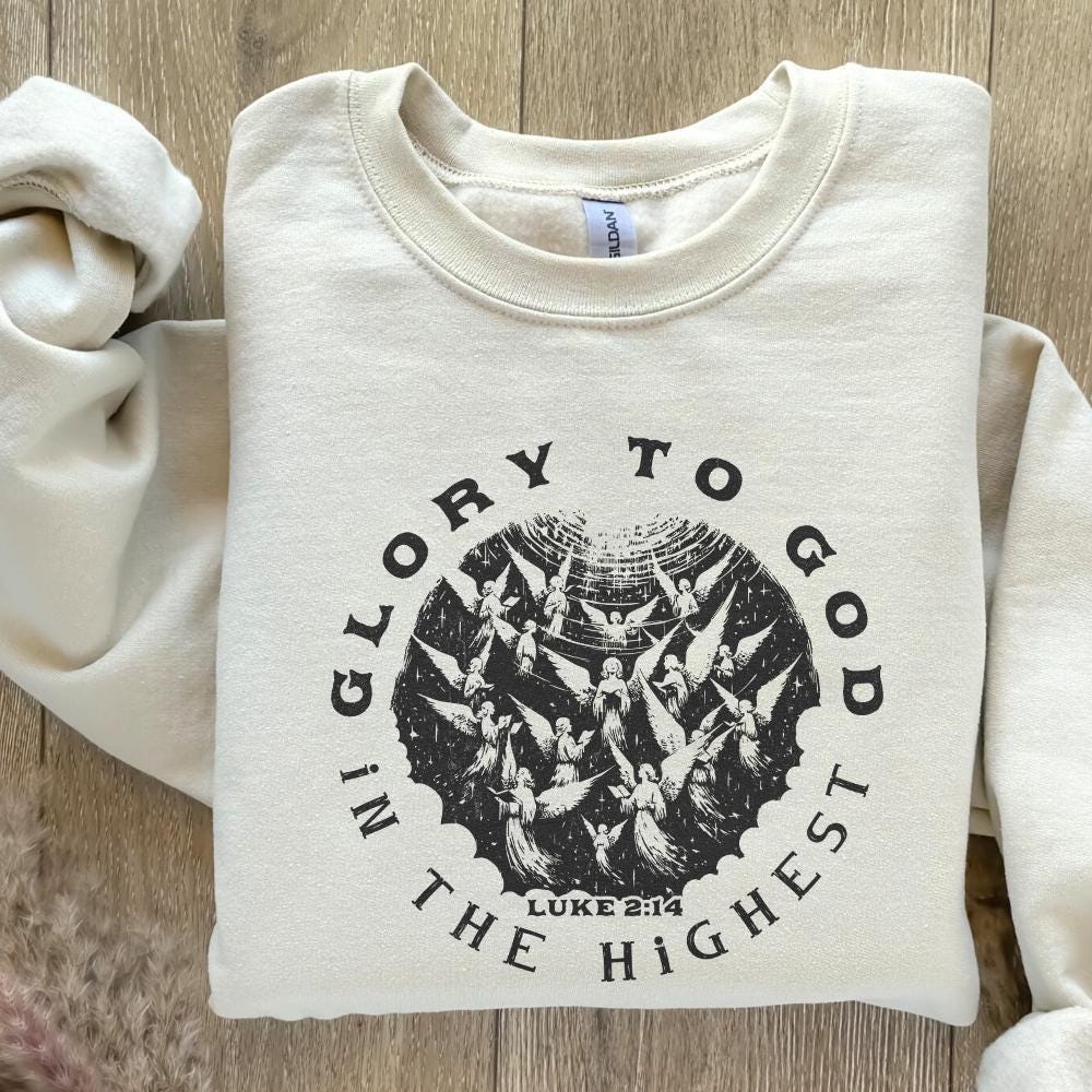 Glory to God PNG, Jesus Christmas Sublimation - 300 DPI Design for T-Shirt