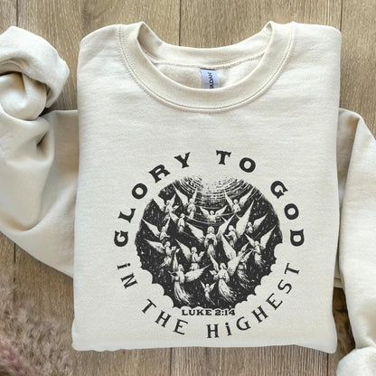 Glory to God PNG, Jesus Christmas Sublimation - 300 DPI Design for T-Shirt