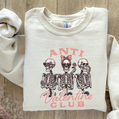 Anti Valentine Club PNG, Funny Valentine's Day PNG - 300 DPI Design for