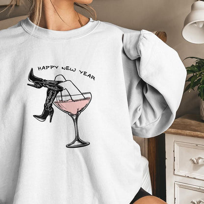 Happy New Year PNG, Cowgirl New Year Png - 300 DPI Design for T-Shirt
