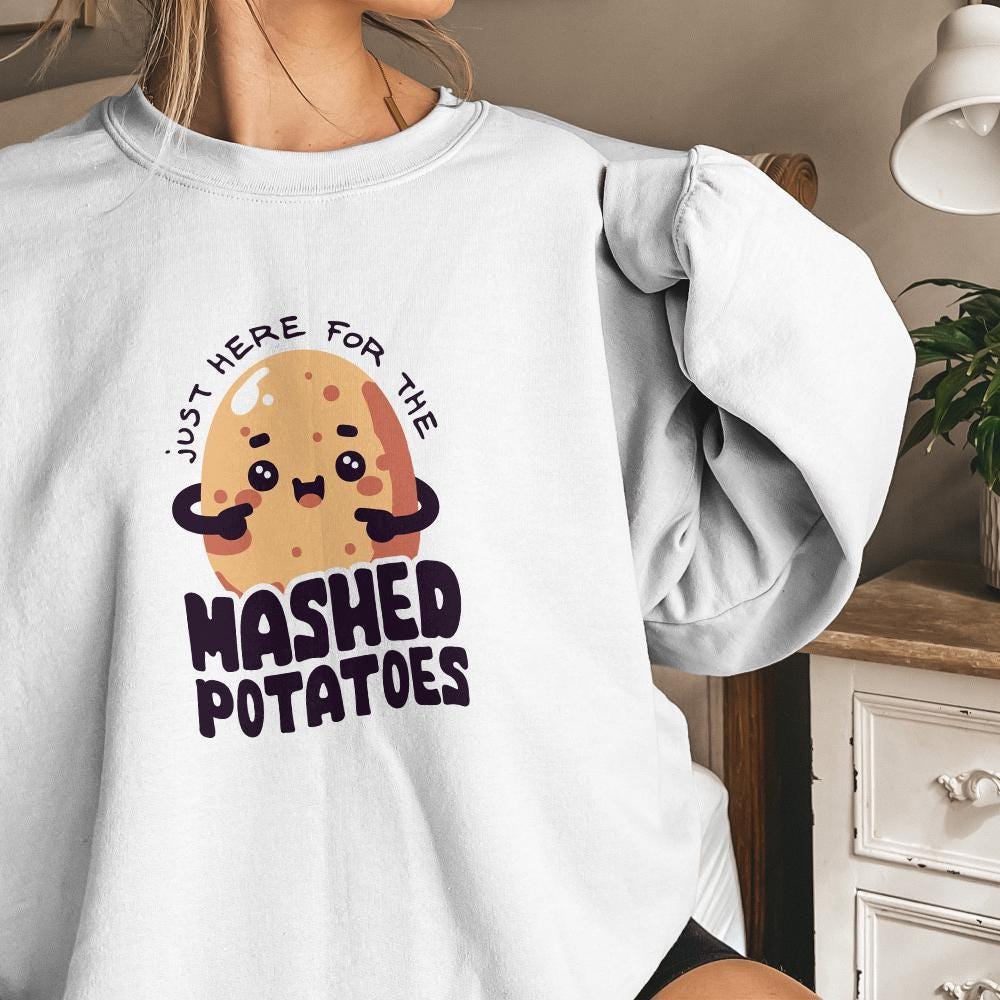 Funny Mashed Potatoes Sublimation Design, Retro Fall Vibes - 300 DPI