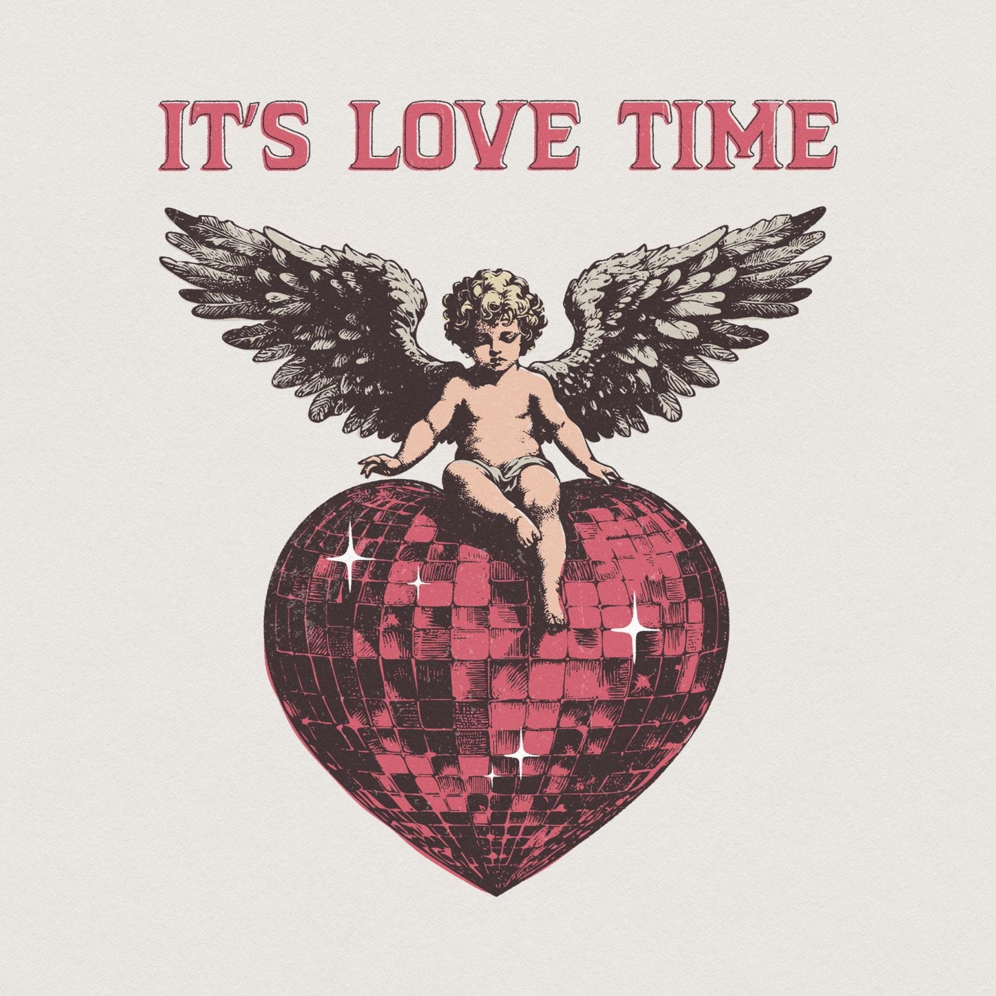 It's Love Time png, Valentine's Day Png - 300 DPI Design for T-Shirt