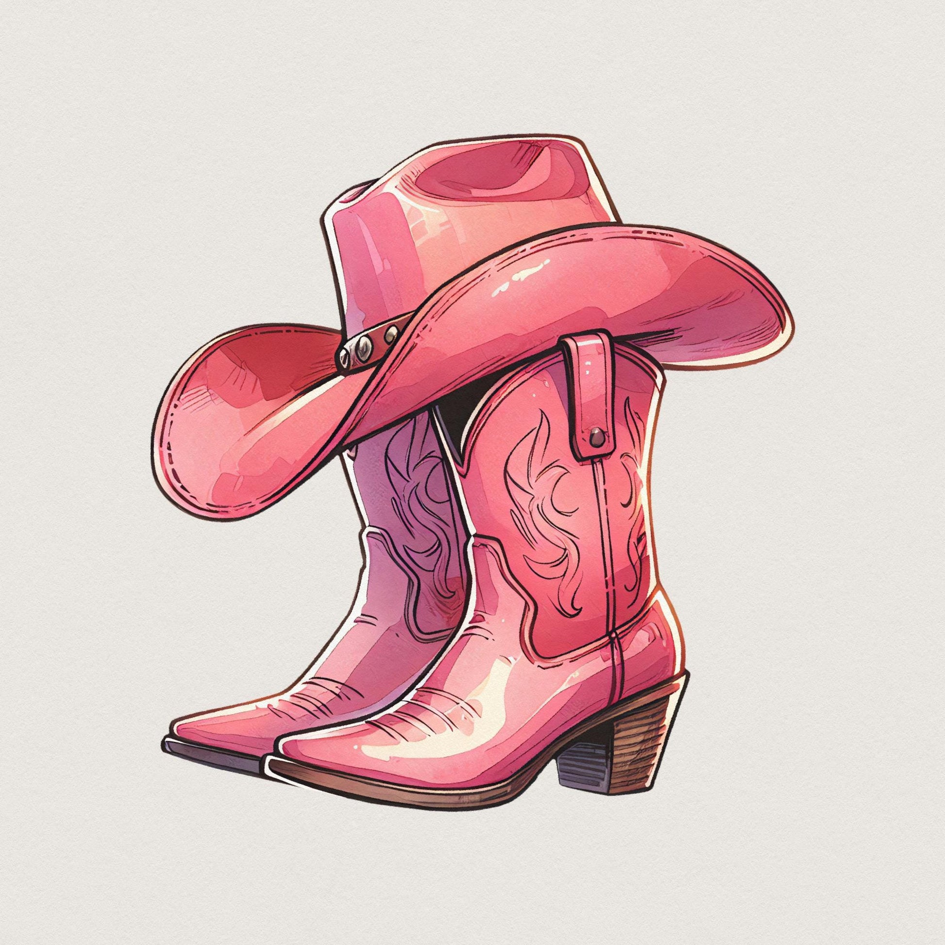 Coquette Cowgirl PNG, Western Valentine Sublimation - 300 DPI Design for