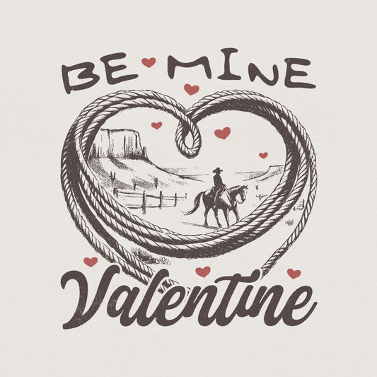Be Mine Valentine PNG, Retro Valentine Png - 300 DPI Design for T-Shirt