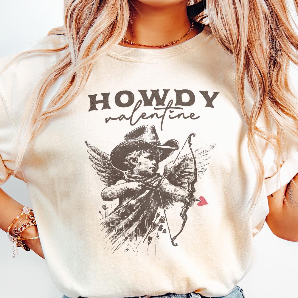 Howdy Valentine PNG, Valentines Day PNG - 300 DPI Design for T-Shirt