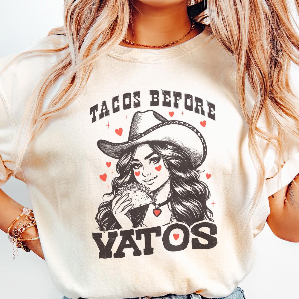 Tacos Before Vatos PNG, Sublimation Designs - 300 DPI Design for T-Shirt