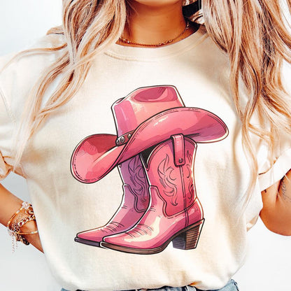 Coquette Cowgirl PNG, Western Valentine Sublimation - 300 DPI Design for