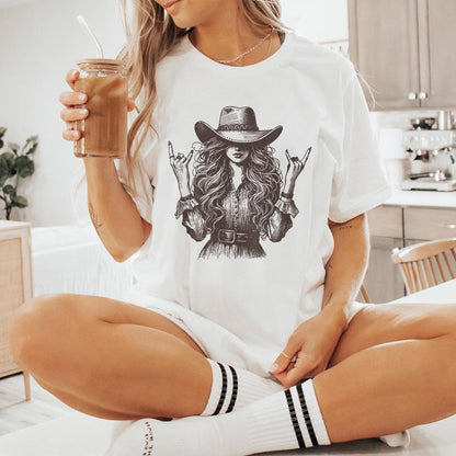 Cowgirl PNG, Sublimation Design - 300 DPI Design for T-Shirt
