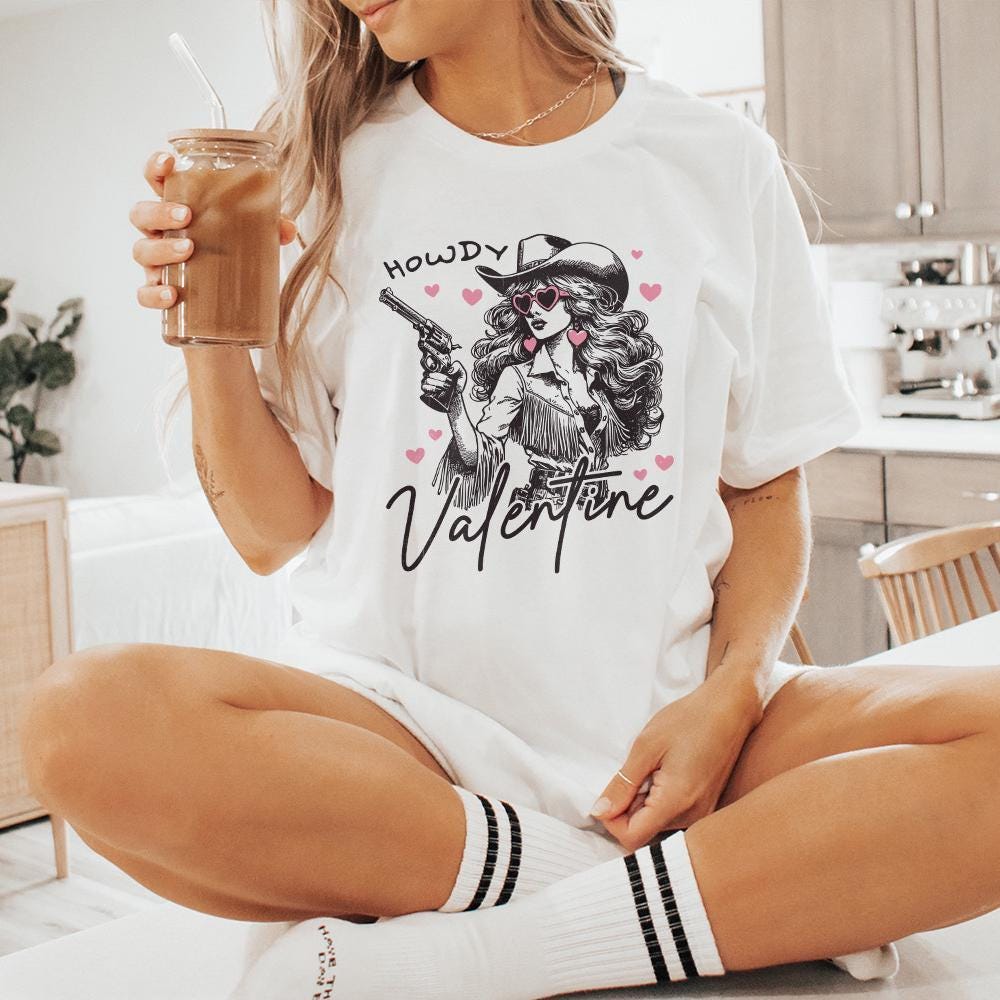 Howdy Valentine Png, Retro Valentine Png - 300 DPI Design for T-Shirt