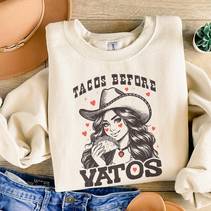 Tacos Before Vatos PNG, Sublimation Designs - 300 DPI Design for T-Shirt