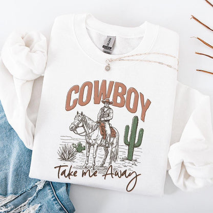 Cowboy Take Me Away Western Instant Digital Download, Western PNG Designs