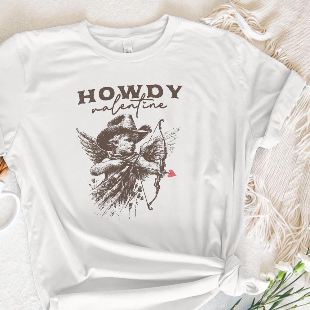 Howdy Valentine PNG, Valentines Day PNG - 300 DPI Design for T-Shirt
