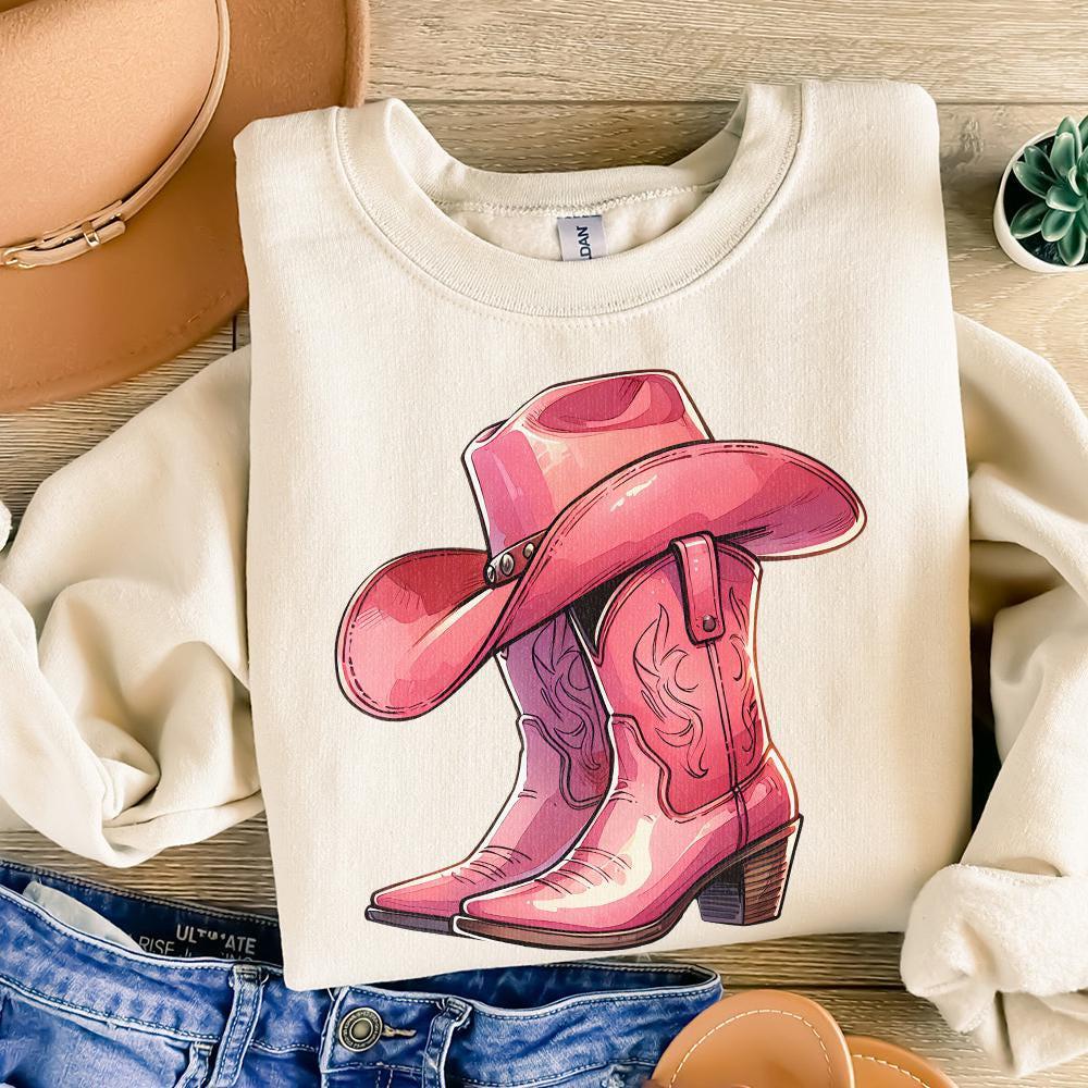 Coquette Cowgirl PNG, Western Valentine Sublimation - 300 DPI Design for