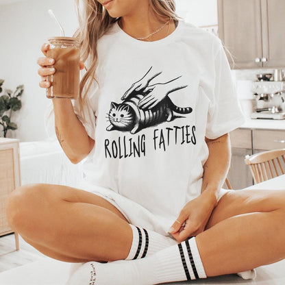 Rolling Fatties Cat PNG, Rolling Fatties Fat Cat - 300 DPI Design for