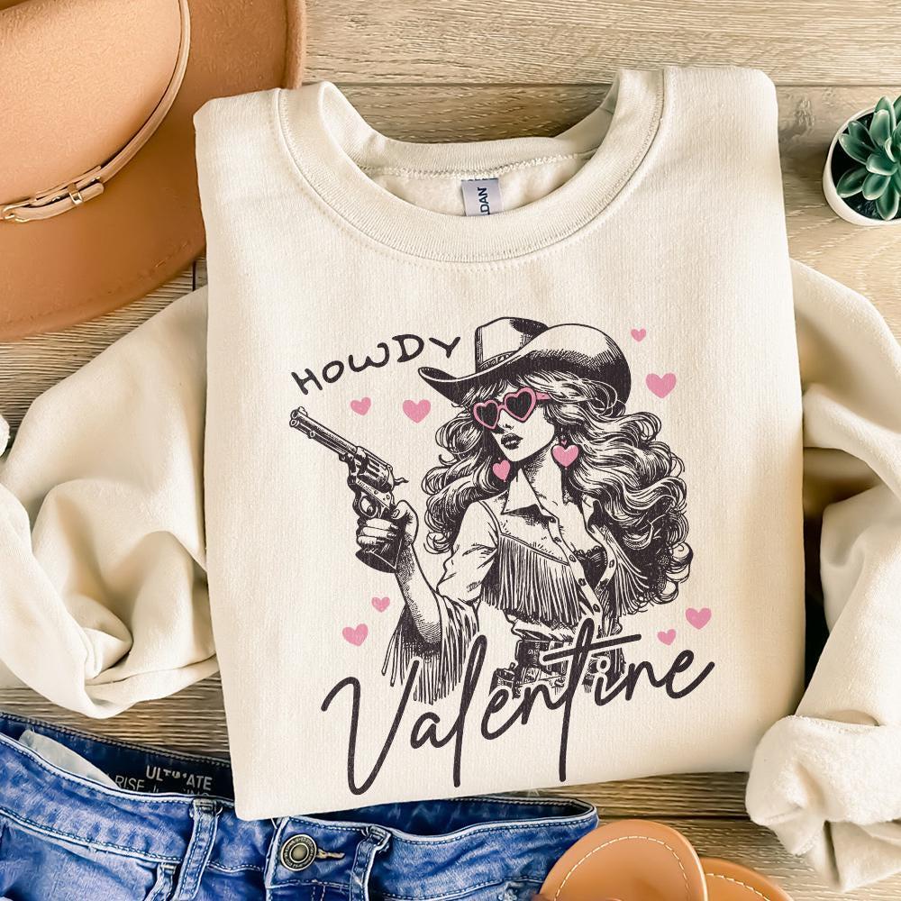 Howdy Valentine Png, Retro Valentine Png - 300 DPI Design for T-Shirt