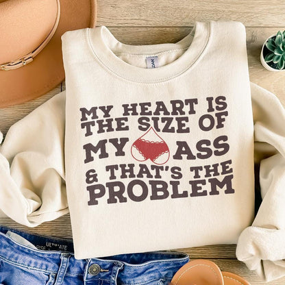 My Heart Is the Size of My Ass png PNG, Funny Valentine png - 300 DPI