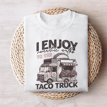 Romantic Walks to Taco Truck PNG, Valentines Day PNG - 300 DPI Design for