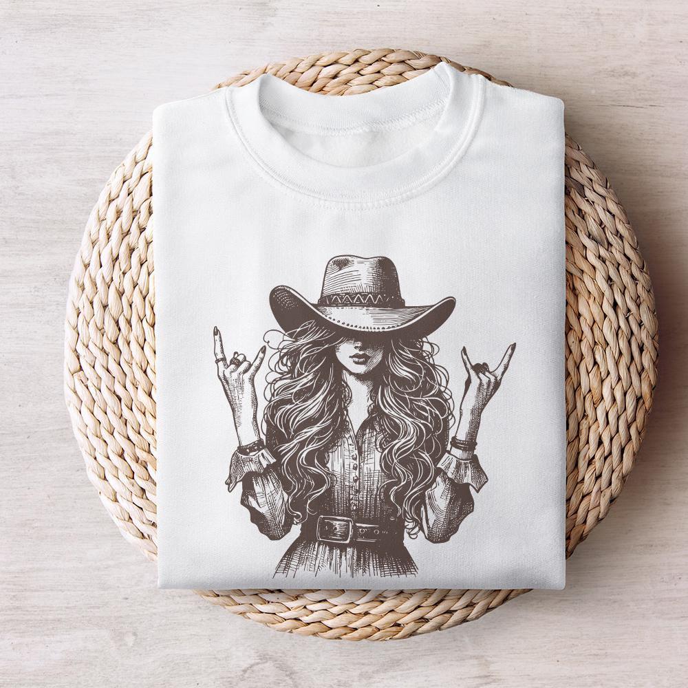 Cowgirl PNG, Sublimation Design - 300 DPI Design for T-Shirt
