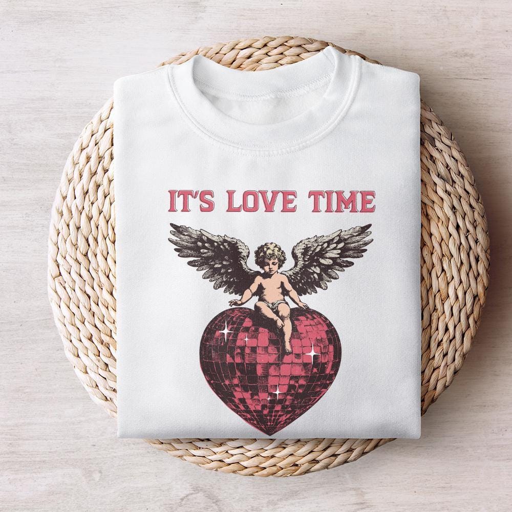 It's Love Time png, Valentine's Day Png - 300 DPI Design for T-Shirt