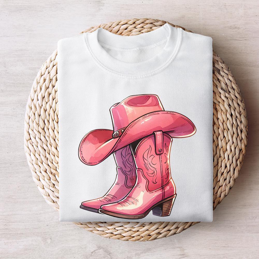 Coquette Cowgirl PNG, Western Valentine Sublimation - 300 DPI Design for