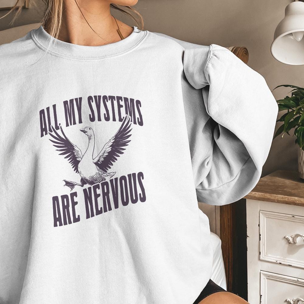 All Of My Systems Are Nervous PNG, Funny Anxiety Humor - 300 DPI Design